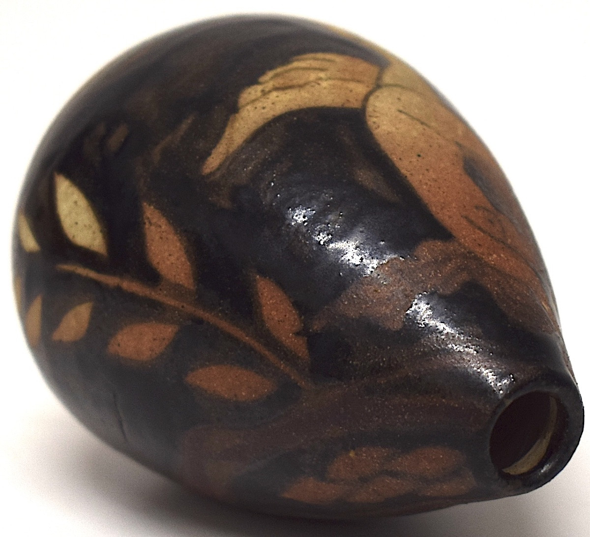 Ciboure Petit Vase Basque Art Deco gr&egrave;s de Ciboure Danseuse cymbales vers 1925 sign&eacute; ref1120-photo-3