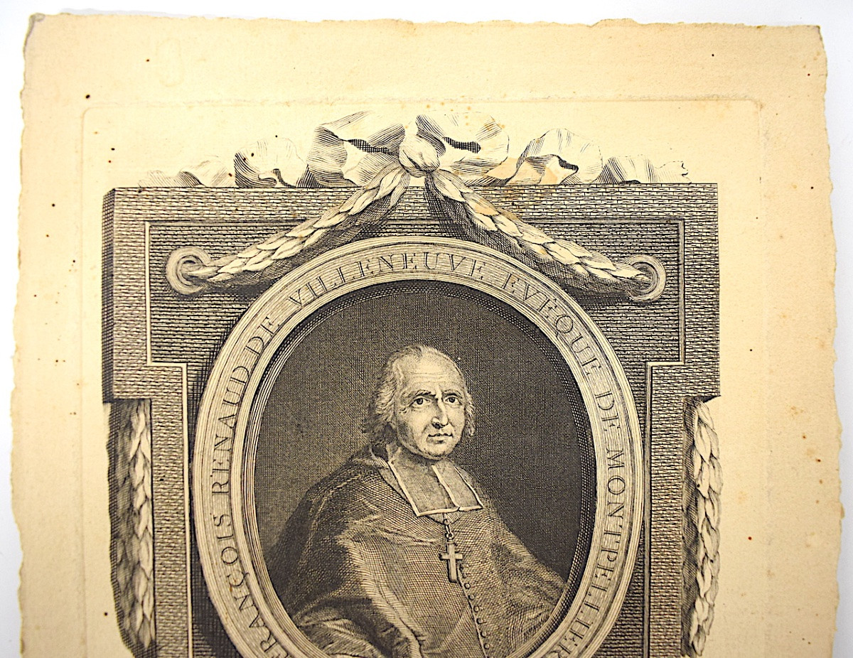 Gravure Portrait de François Renaud de Villeneuve Évêque de Montpellier par Loys refm04 -photo-2