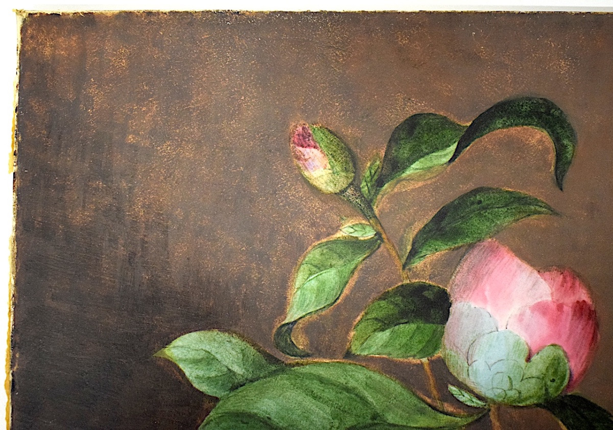 Gouache Lyonnaise School 19th Century Still Life With Flowers Refm07-photo-1