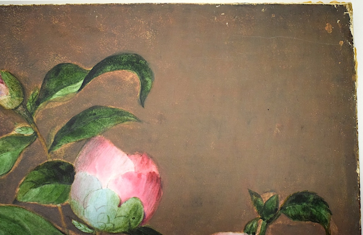 Gouache Lyonnaise School 19th Century Still Life With Flowers Refm07-photo-2