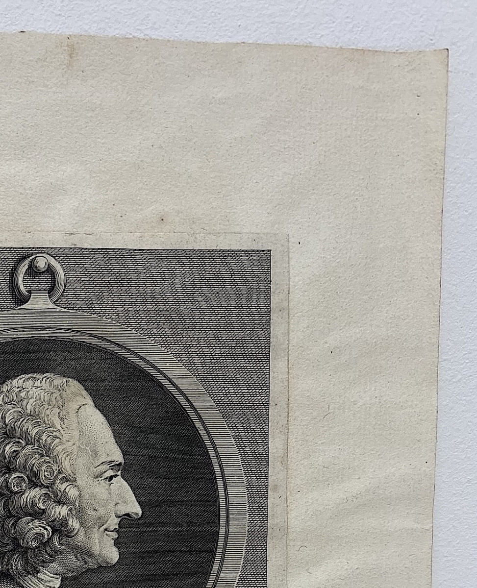 gravure  type Physionotrace Portrait profil Jean Philippe Rameau compositeur  Refm15-photo-3