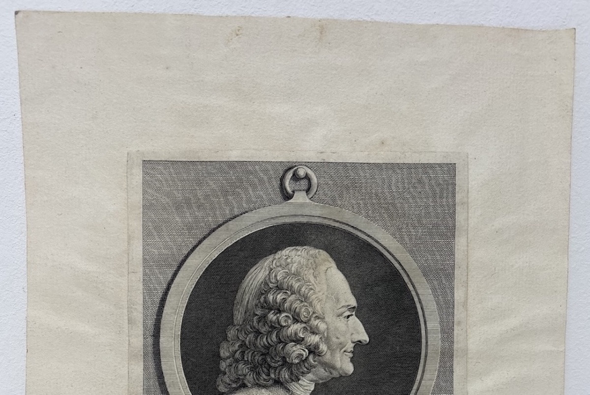 gravure  type Physionotrace Portrait profil Jean Philippe Rameau compositeur  Refm15-photo-2