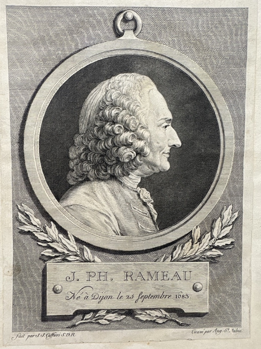 gravure  type Physionotrace Portrait profil Jean Philippe Rameau compositeur  Refm15-photo-4