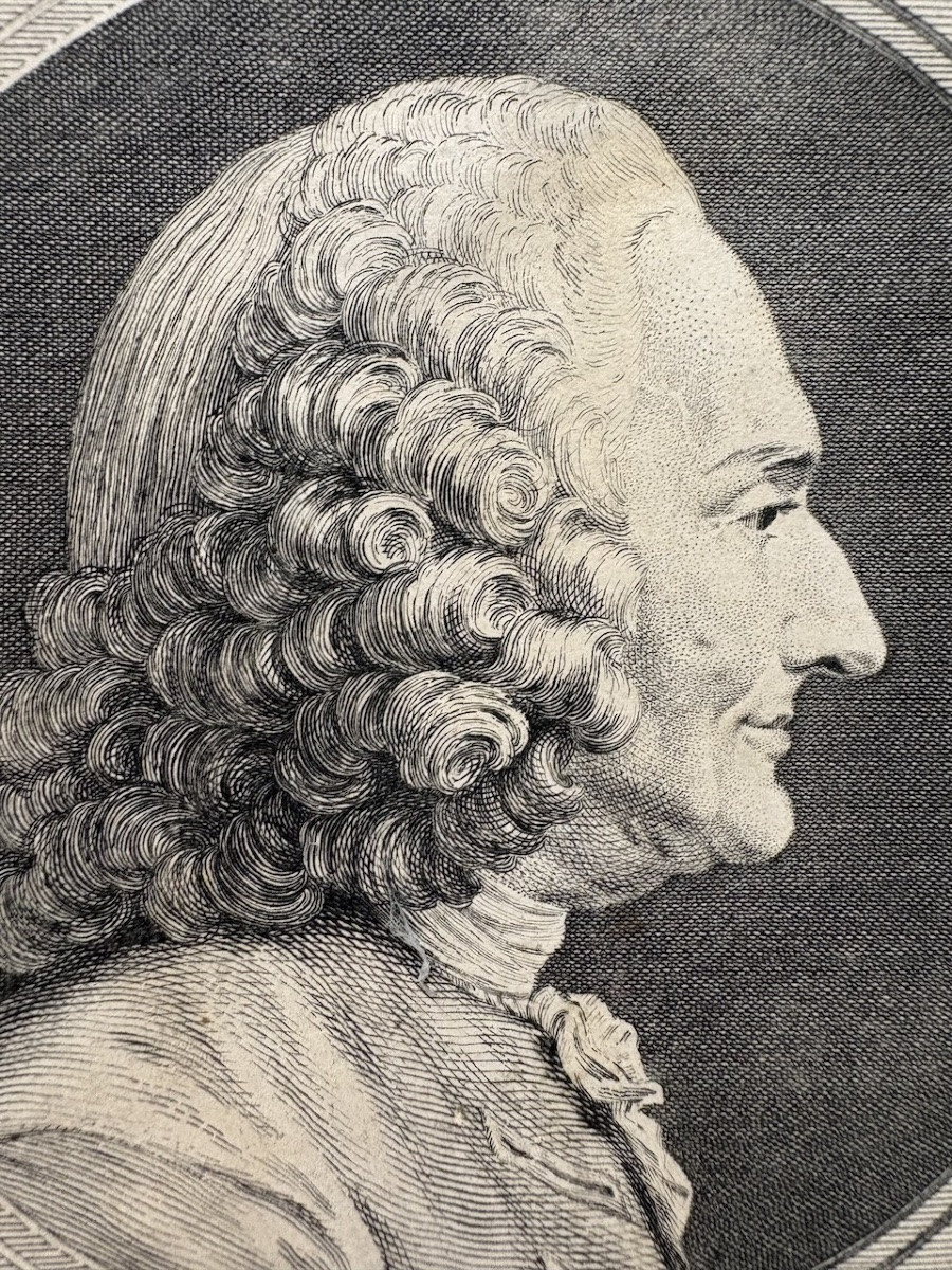gravure  type Physionotrace Portrait profil Jean Philippe Rameau compositeur  Refm15-photo-5