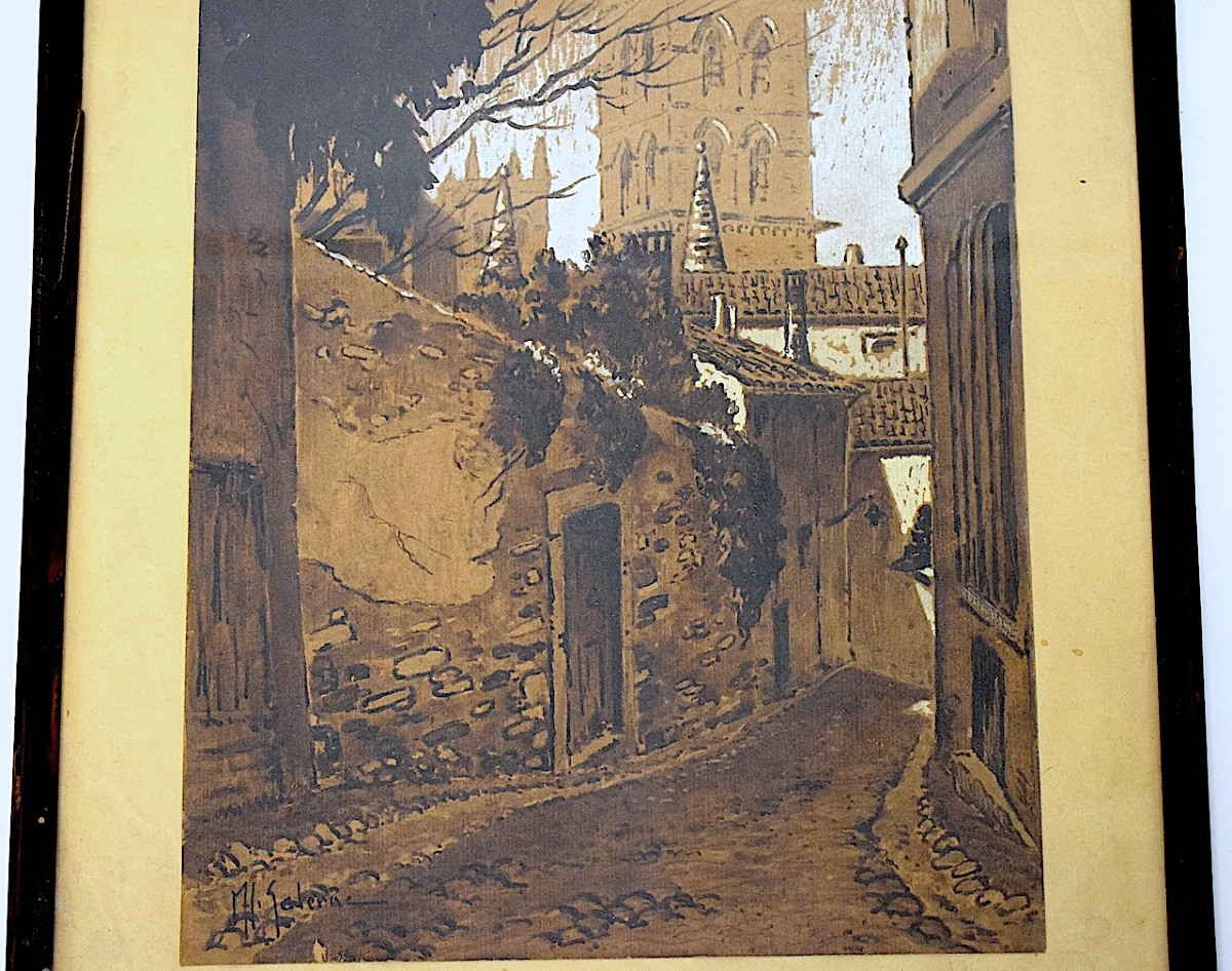 Watercolor Drawing Rue Coste Fregé In Montpellier Hérault Signature To Be Identified Refm16-photo-2