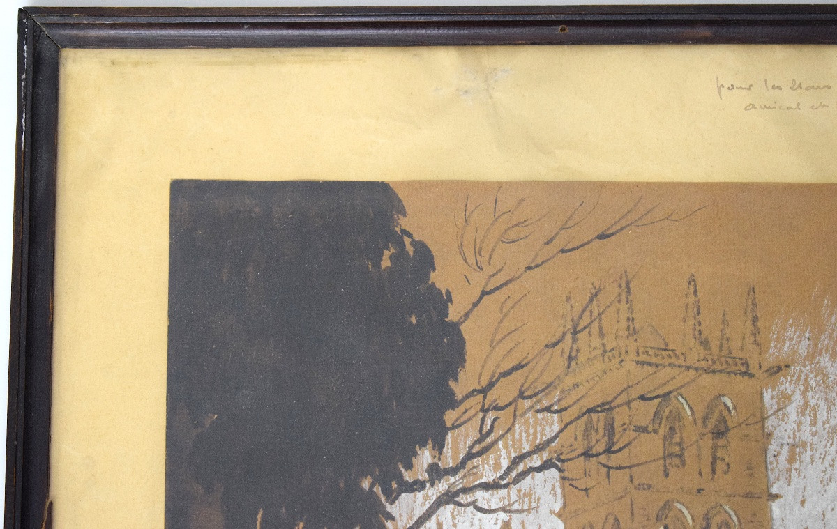 Watercolor Drawing Rue Coste Fregé In Montpellier Hérault Signature To Be Identified Refm16-photo-3
