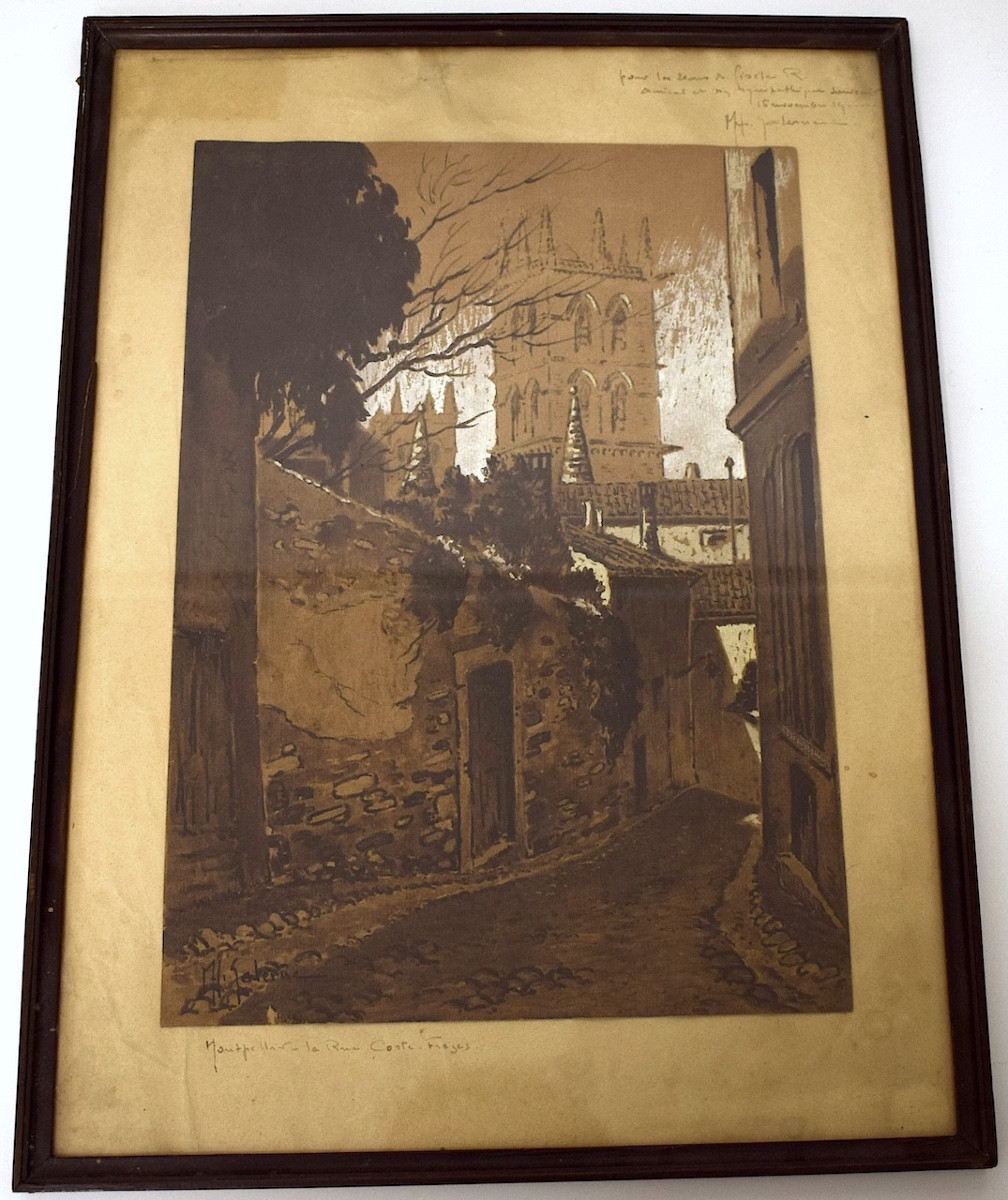 Watercolor Drawing Rue Coste Fregé In Montpellier Hérault Signature To Be Identified Refm16-photo-8