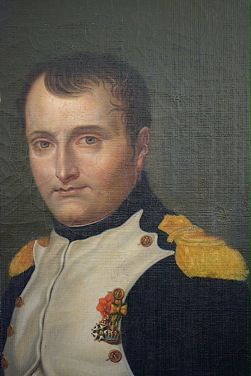 PORTRAIT DE NAPOLÉON BONAPARTE 1ère Empire Monogramme AA daté 1821 XIX ème RT1452-photo-3