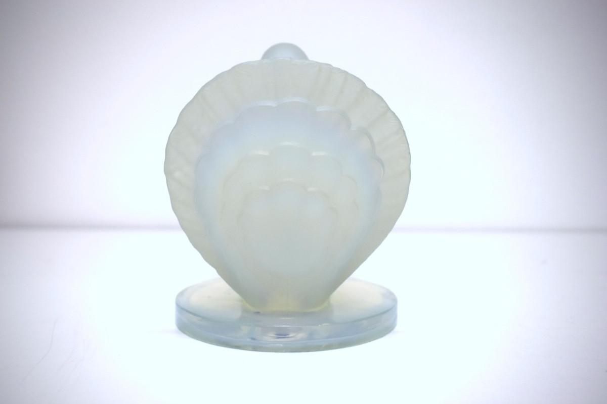 Pigeon Art Deco Verre Moulé Pressé Opalescent sculpture animalière oiseau style Sabino  REF1124-photo-1