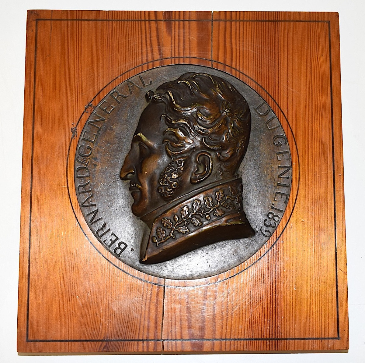 Médaillon empire plâtre portrait profil du General du Génie Henri Gatien Bertrand ref1125-photo-5