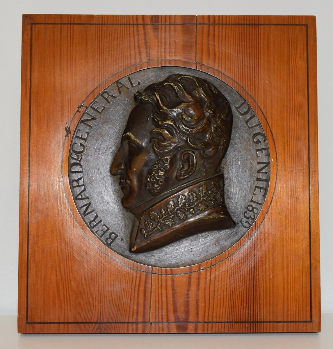 Médaillon empire plâtre portrait profil du General du Génie Henri Gatien Bertrand ref1125