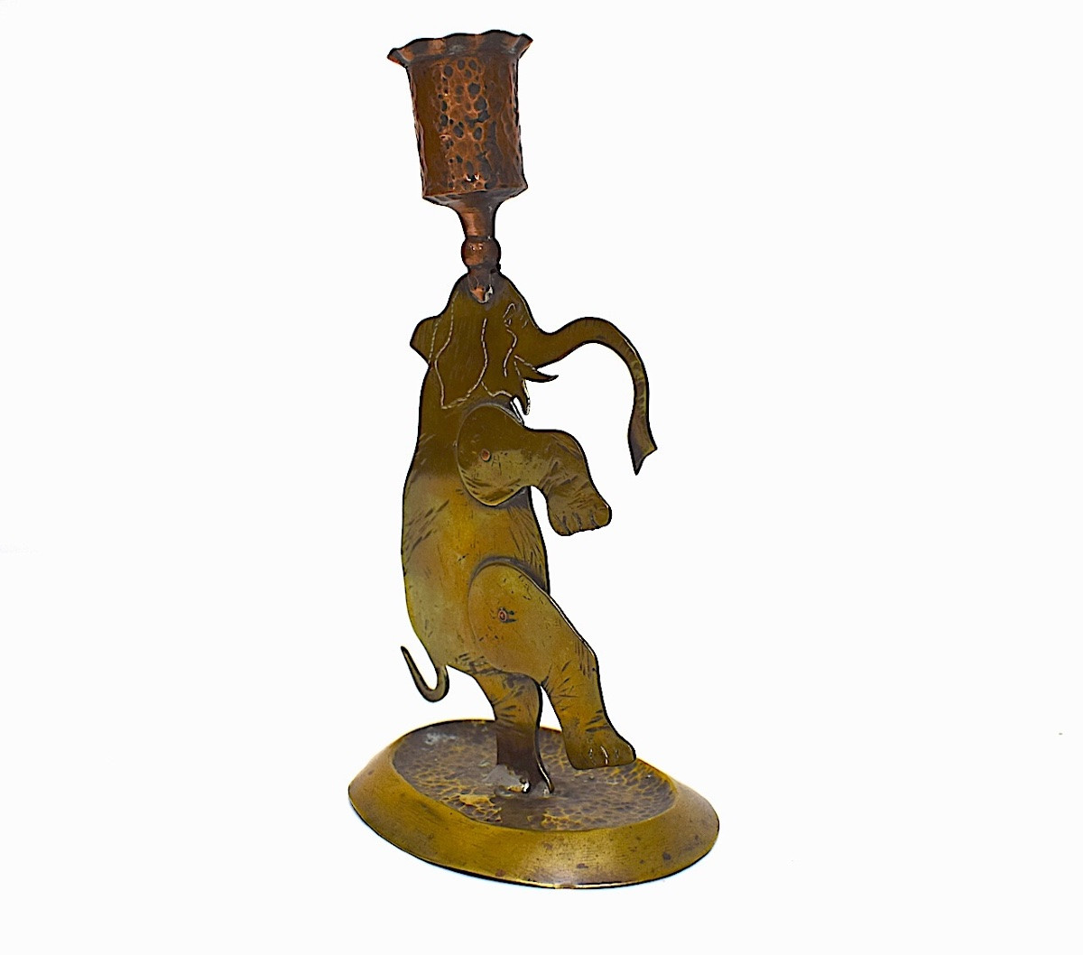 Candlestick Elephant Art Popular Military Trench Work Poilus War 1914 1918 Ref1126-photo-2