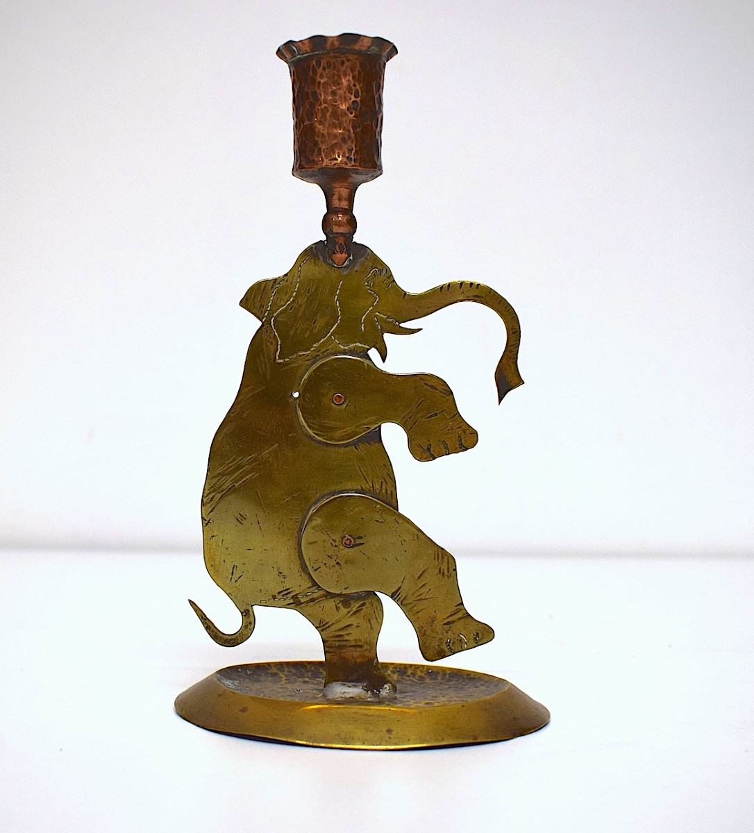 Candlestick Elephant Art Popular Military Trench Work Poilus War 1914 1918 Ref1126