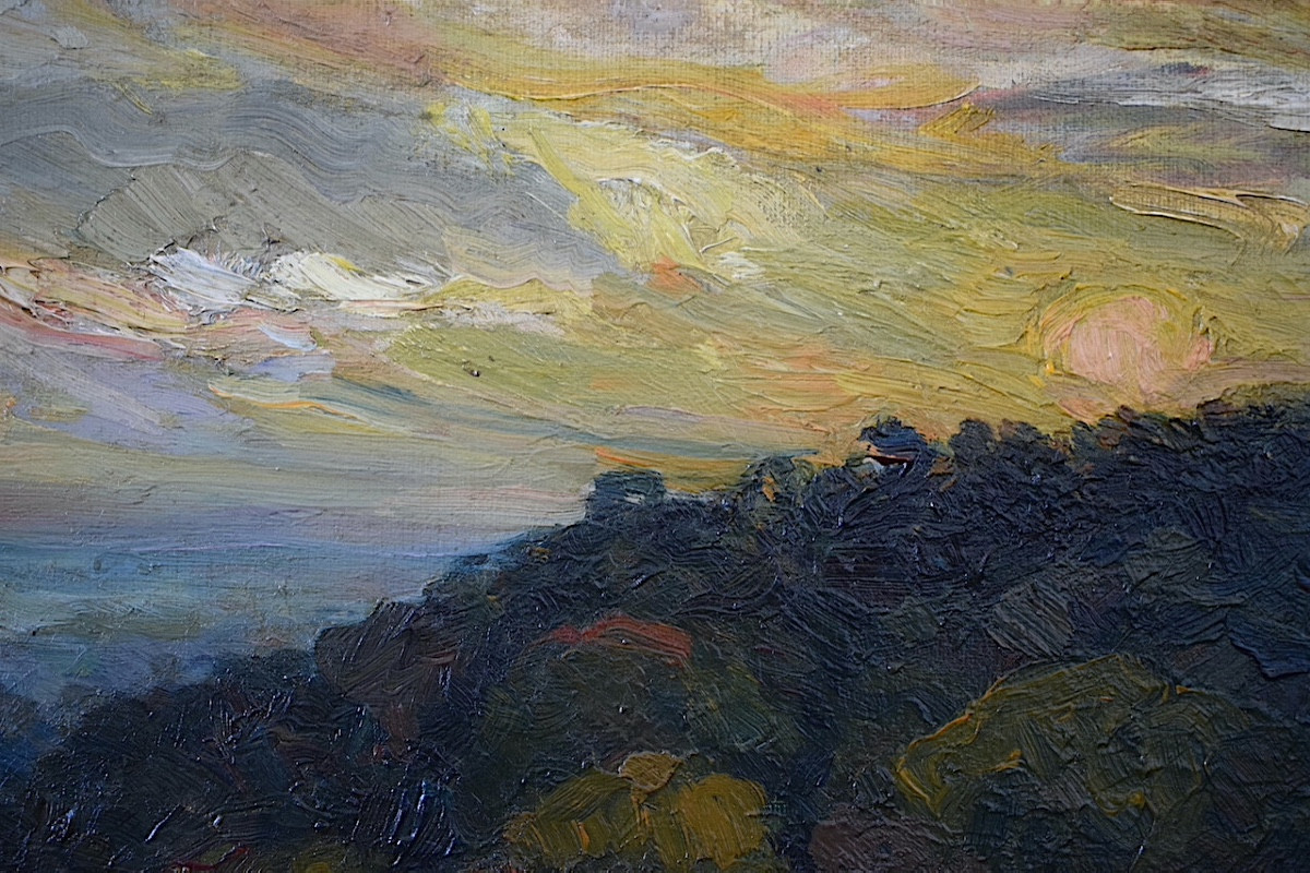 Crozant School   Ipressionniste  Early  Signed Guieu Sunset At Brives Corrèze Rt1454-photo-3