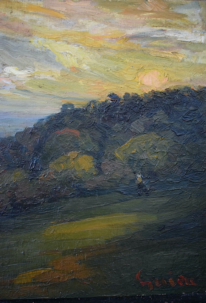 Crozant School   Ipressionniste  Early  Signed Guieu Sunset At Brives Corrèze Rt1454-photo-4
