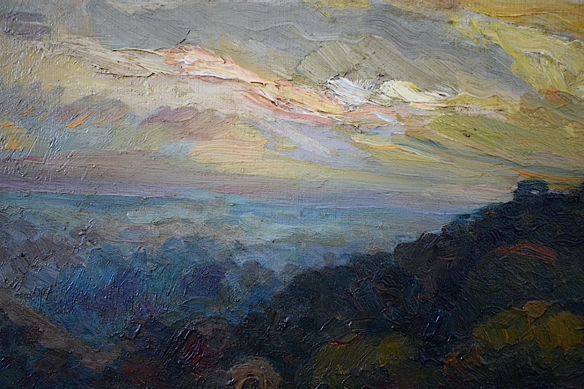 Crozant School   Ipressionniste  Early  Signed Guieu Sunset At Brives Corrèze Rt1454-photo-4