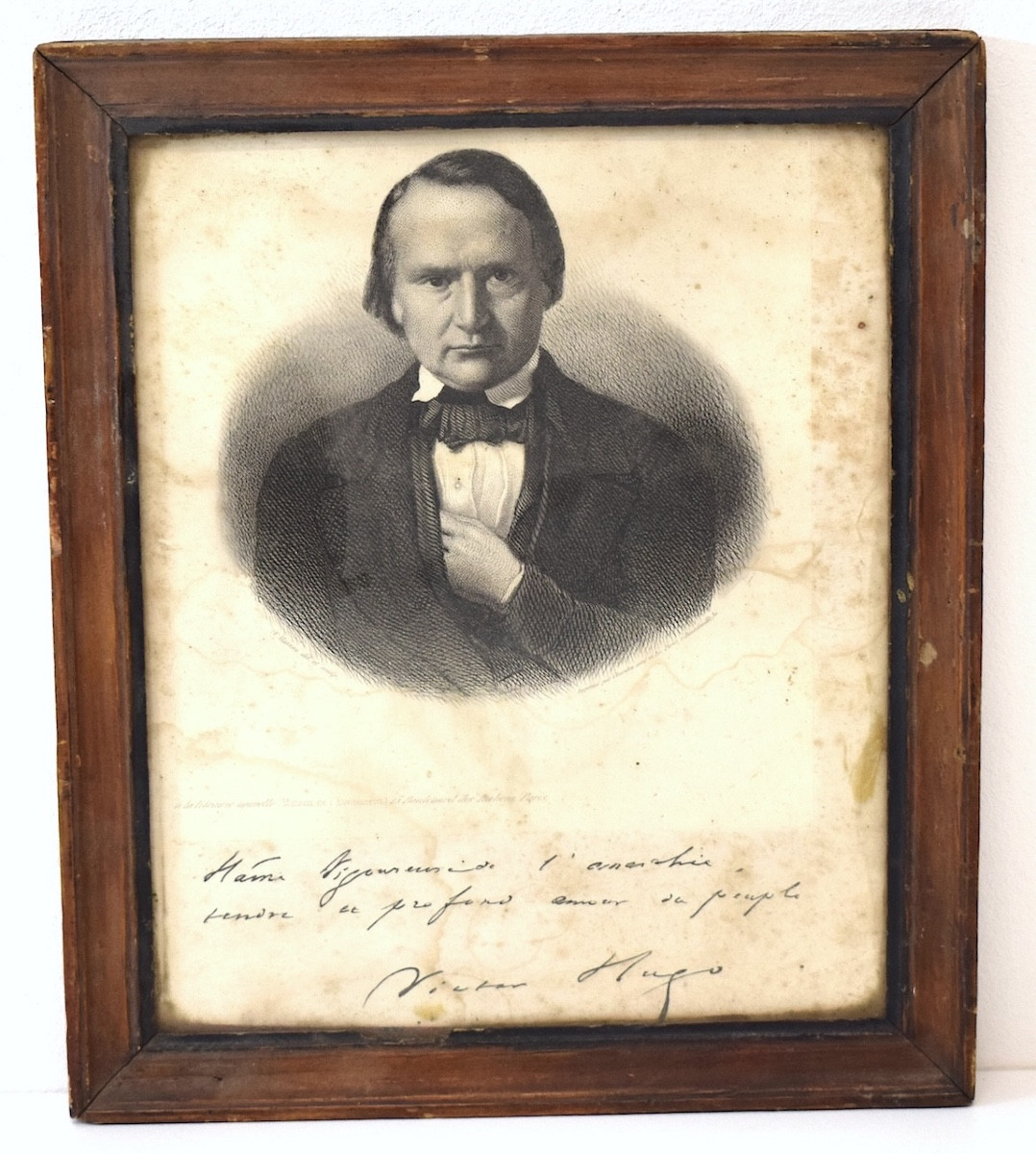 Gravure Victor Hugo 19 ème siècle Refm27