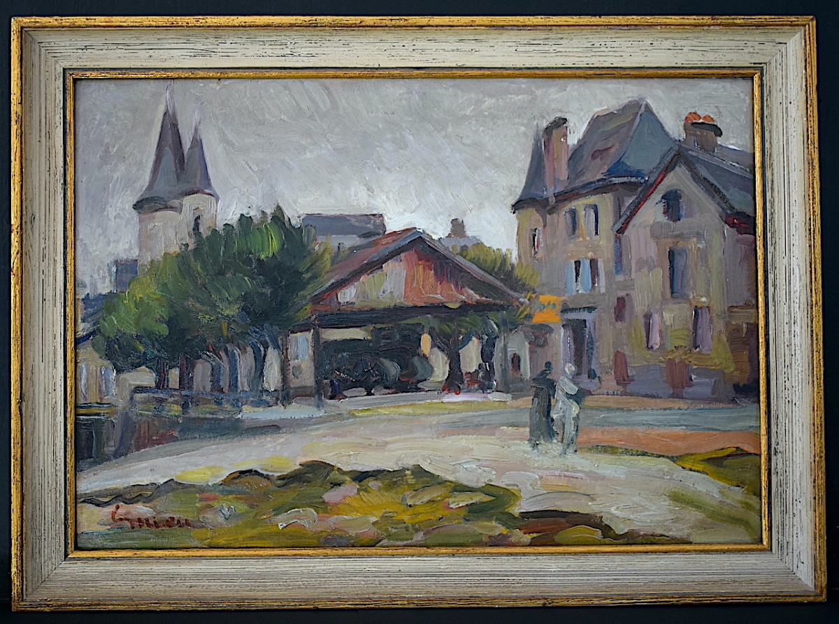 Impressionist Crozant School XXth Century Signed Guieu Place Du Vieux Marché Brive Corrèze Rt1455-photo-7