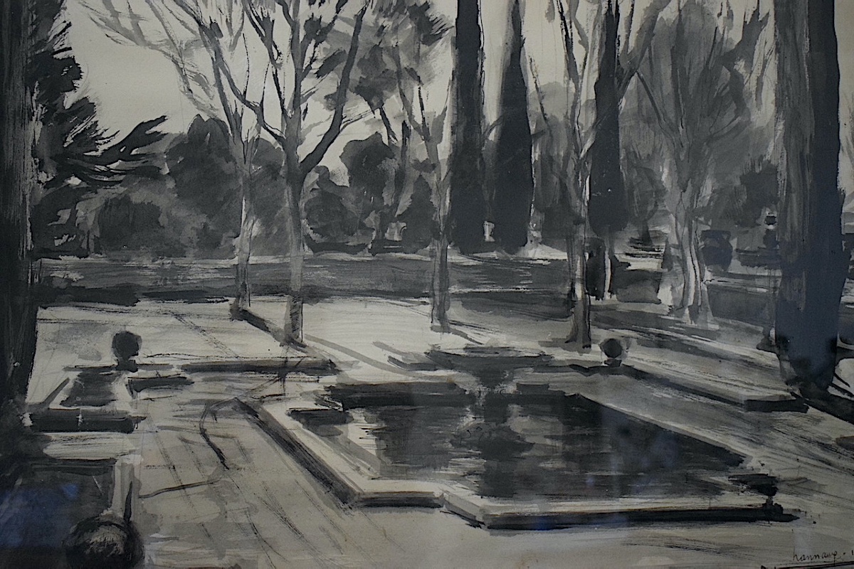 PAUL HANNAUX dessin lavis encre signé daté 1941 XX ème RT1457-photo-2