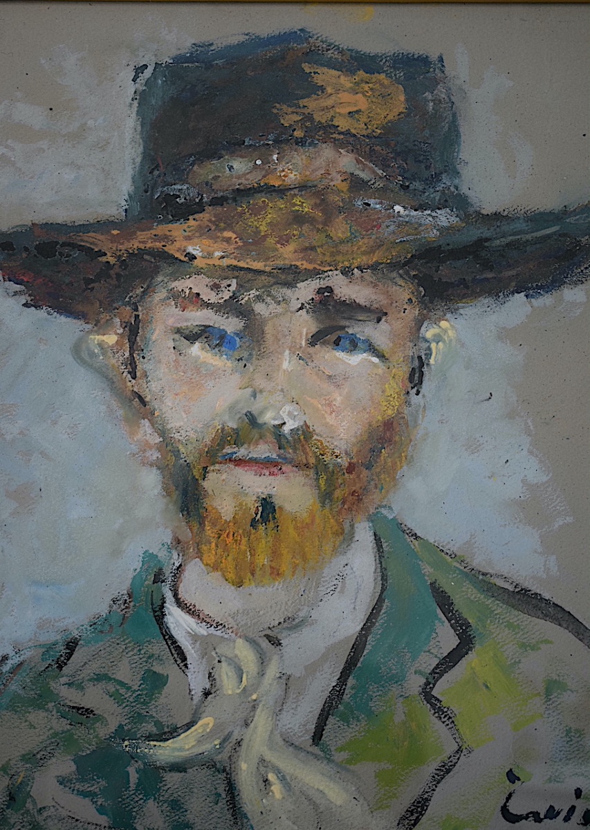 Portrait d'homme au chapeau signé à identifier XX ème expressionniste RT1458-photo-3