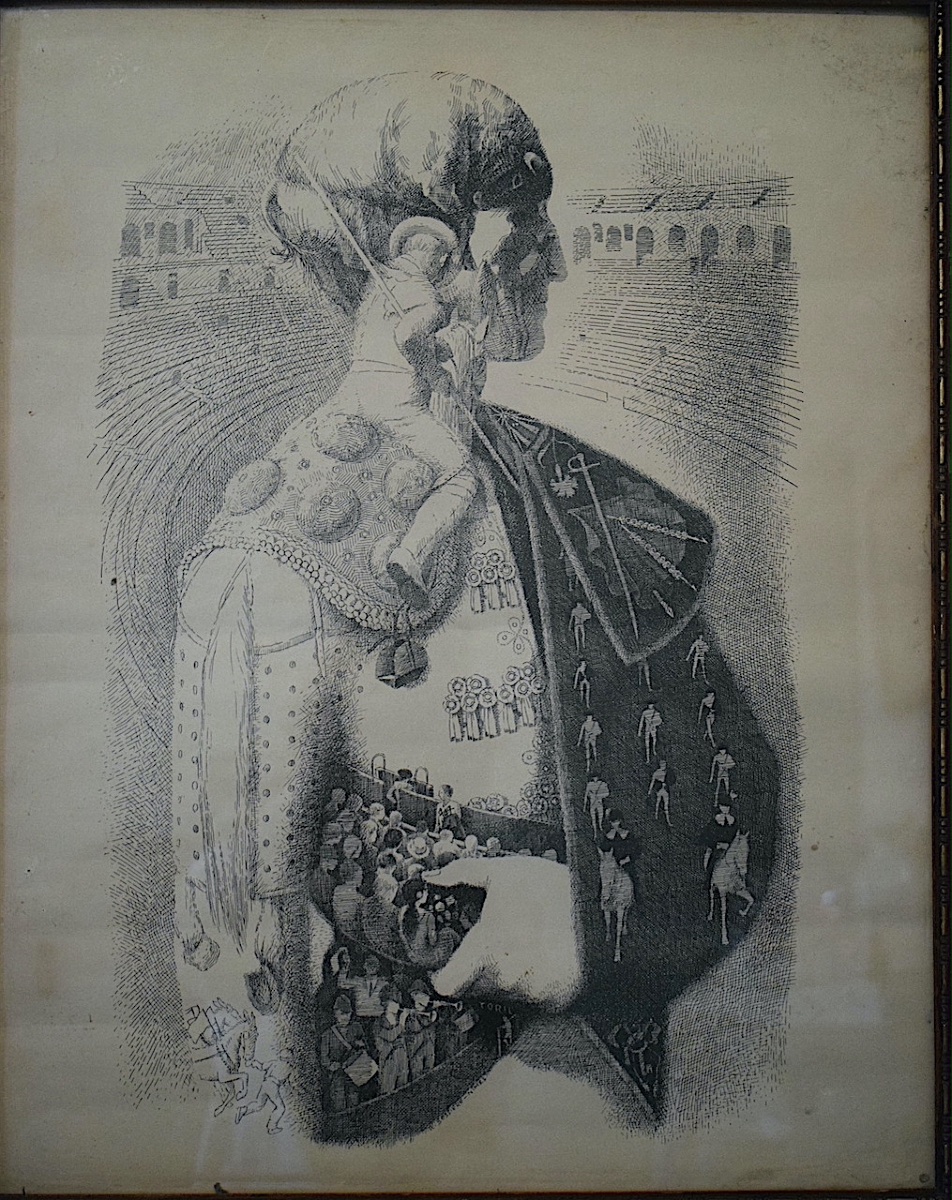 Toreador Engraving After A Drawing By René Bessiere And Bullfighting Poster Rt1460-photo-2
