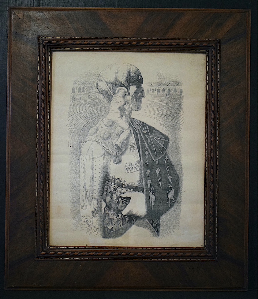 Toreador Engraving After A Drawing By René Bessiere And Bullfighting Poster Rt1460