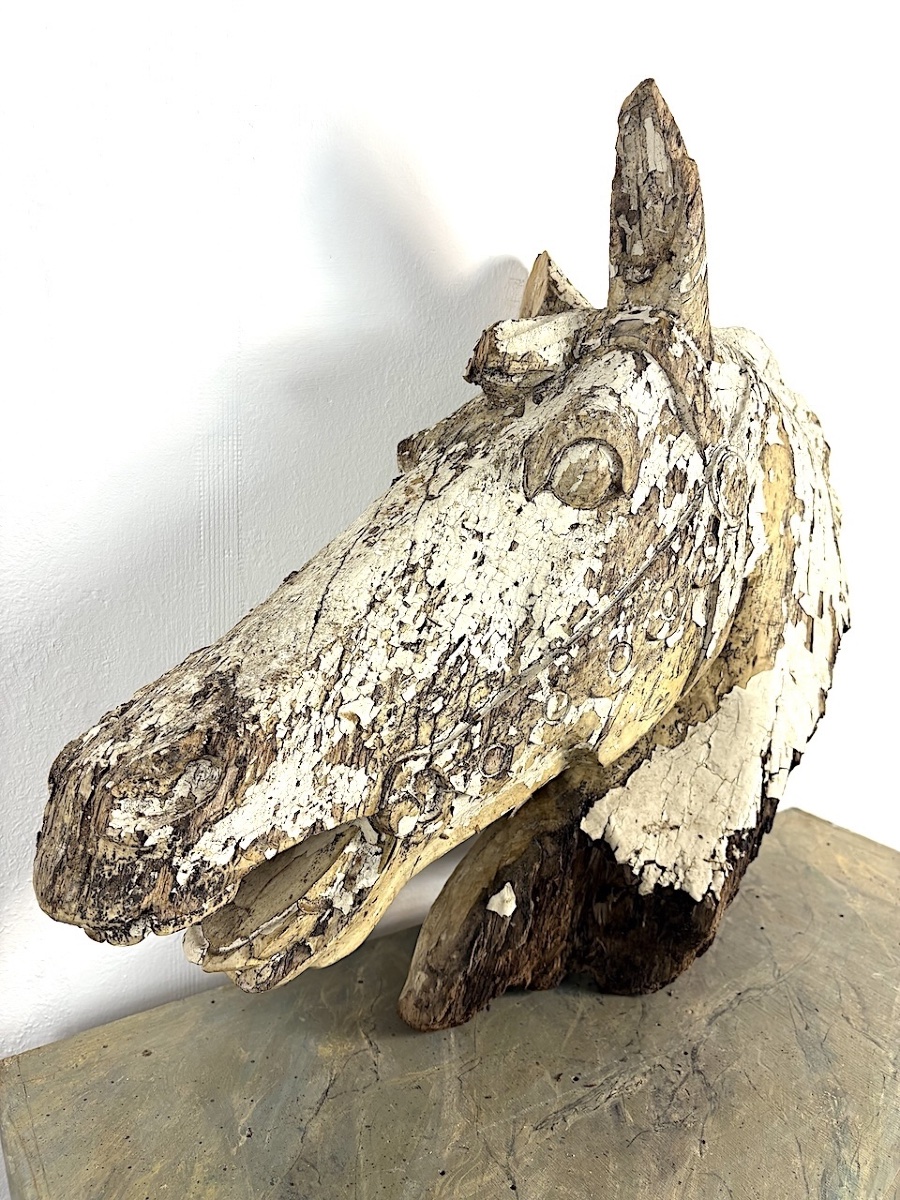 Carved Wood Carousel Horse Head Popular Fairground Art 19th Or 20th Century Ref1129-photo-2