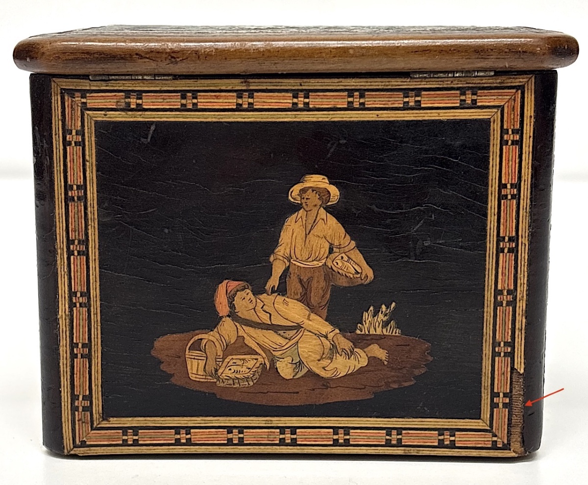 Boite Marqueterie Sorrento Paille et de bois Italie Sorrente Ref1130-photo-1