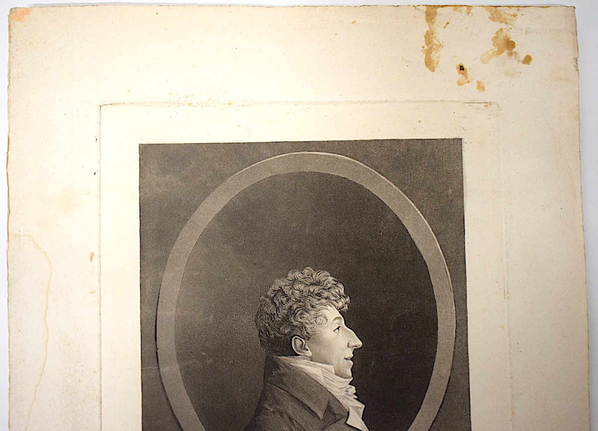 Physionotrace Engraving By Quenedey Portrait Berton Composer Violinist Refm31-photo-2