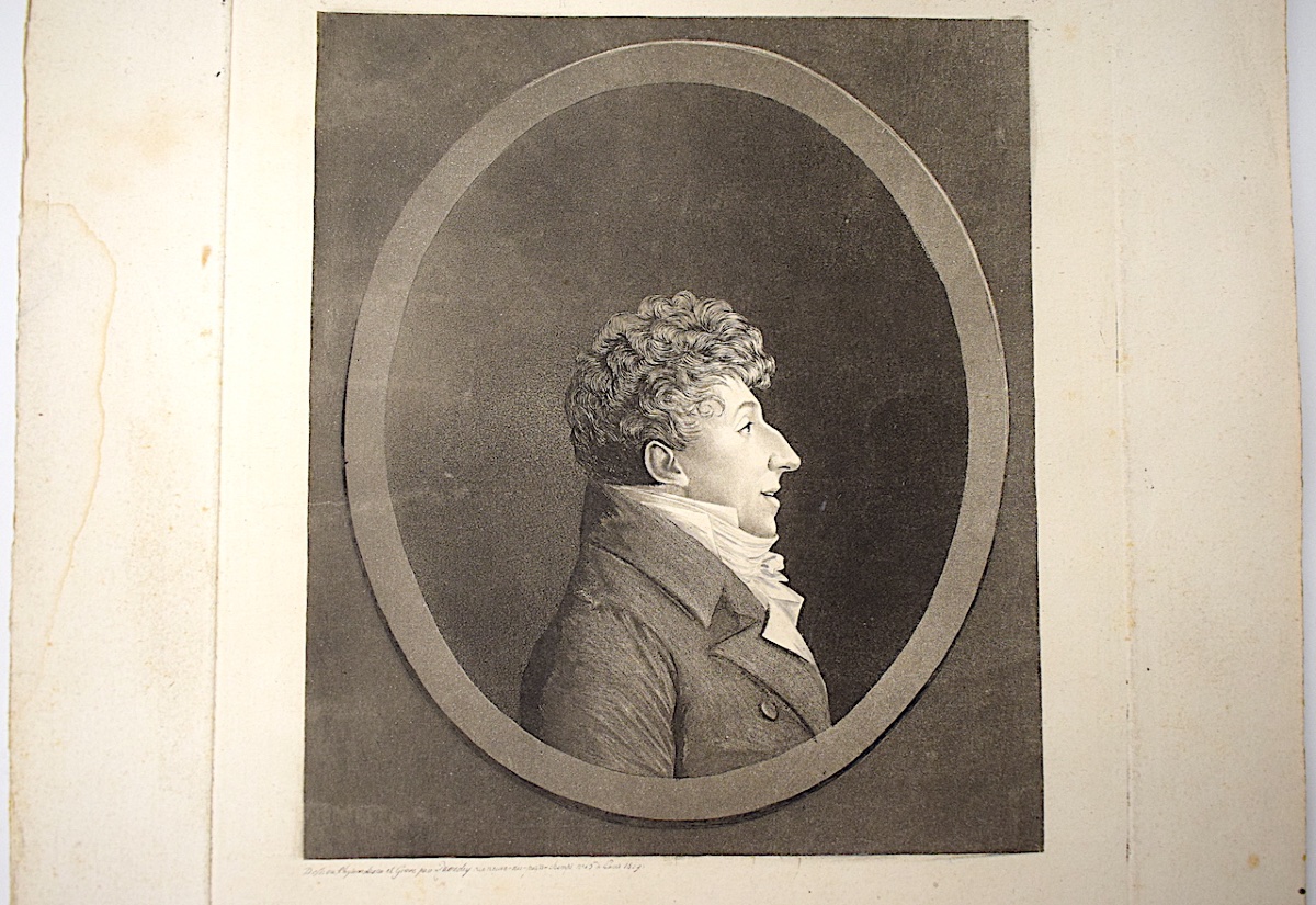 Physionotrace Engraving By Quenedey Portrait Berton Composer Violinist Refm31-photo-4