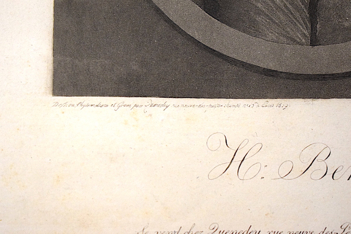 Physionotrace Engraving By Quenedey Portrait Berton Composer Violinist Refm31-photo-2
