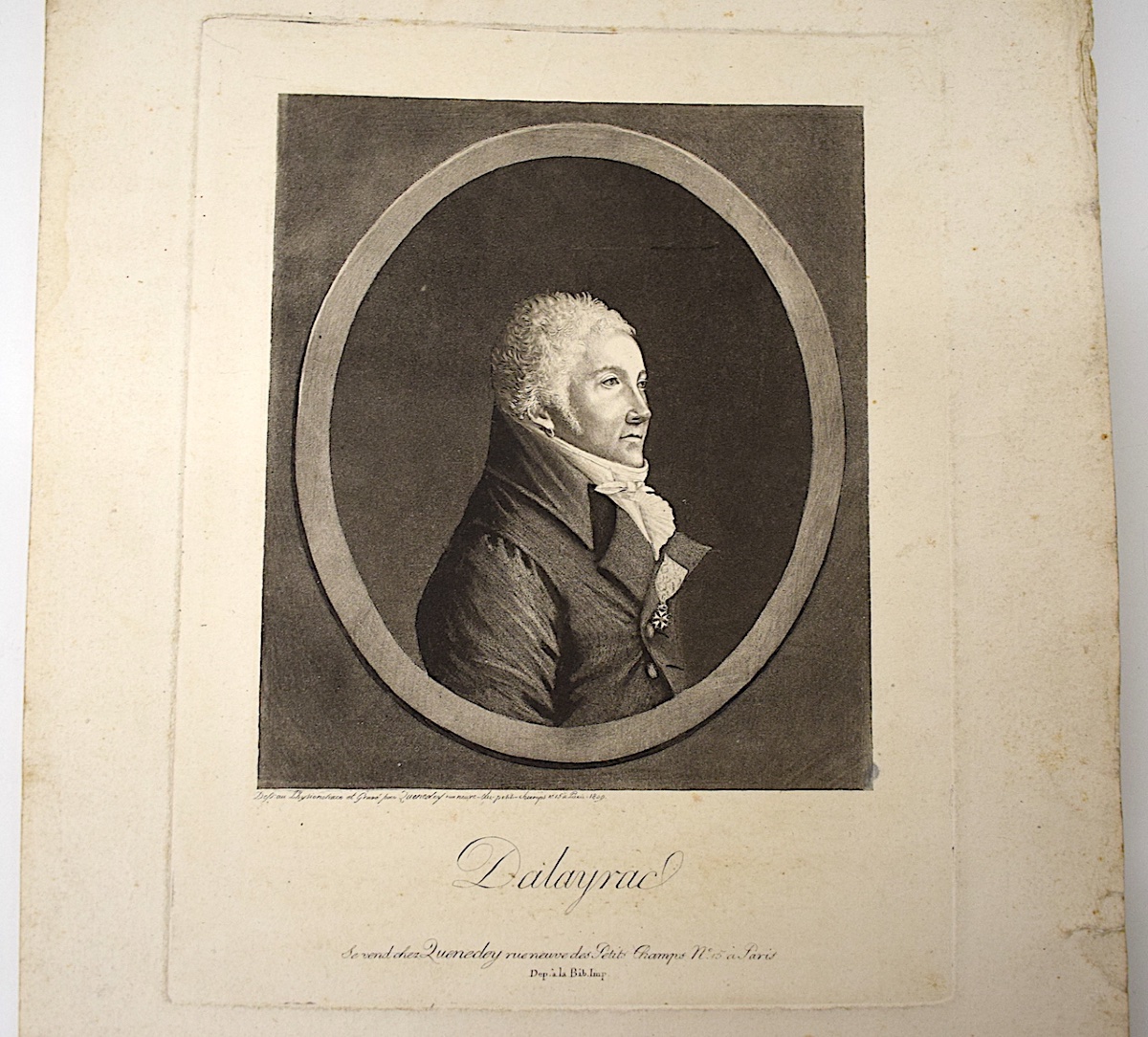 Engraving Physionotrace Engraved By Quenedey Portrait Dalayrac Composer Music Refm32-photo-1