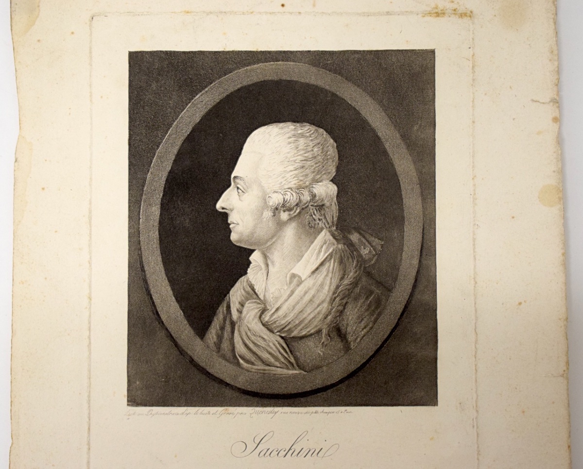 Gravure Physionotrace Gravé Par Quenedey portrait de  Sacchini compositeur Italie Refm33-photo-4