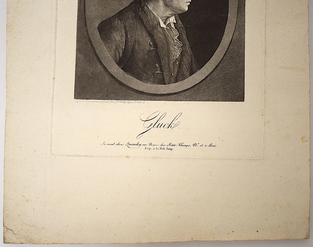 Engraving Physionotrace Engraved By Quenedey Portrait Gluck Composer Opera Refm34-photo-3