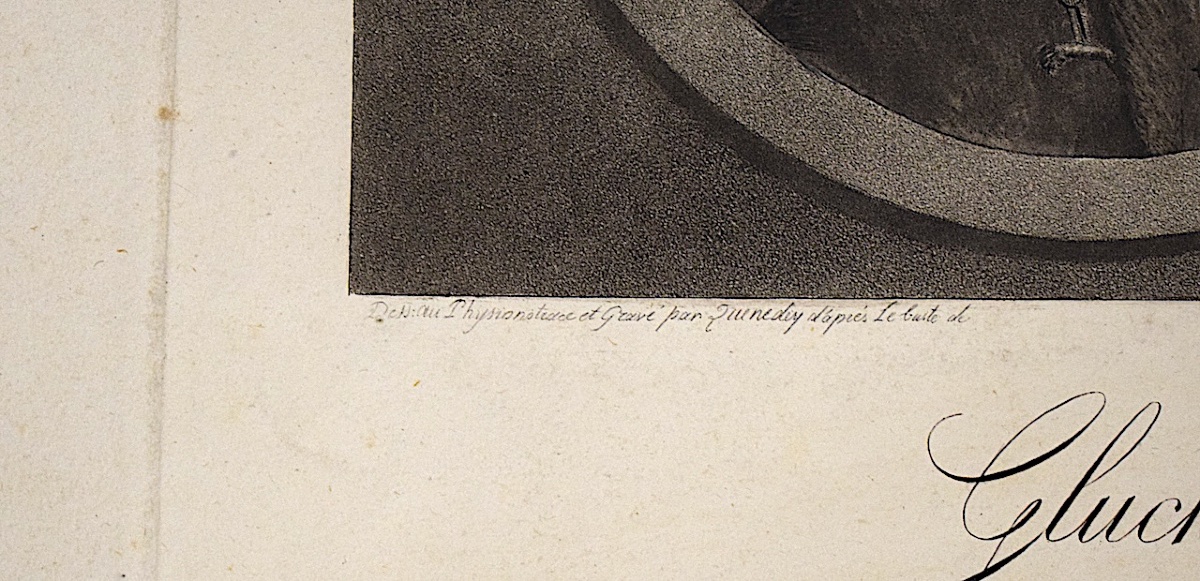 Engraving Physionotrace Engraved By Quenedey Portrait Gluck Composer Opera Refm34-photo-3