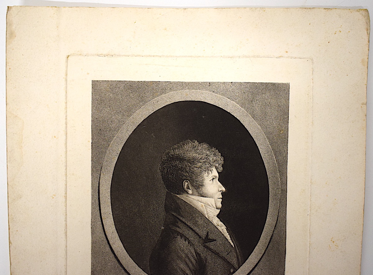 Gravure Physionotrace Gravé Par Quenedey portrait de Spontini compositeur Refm35 -photo-2