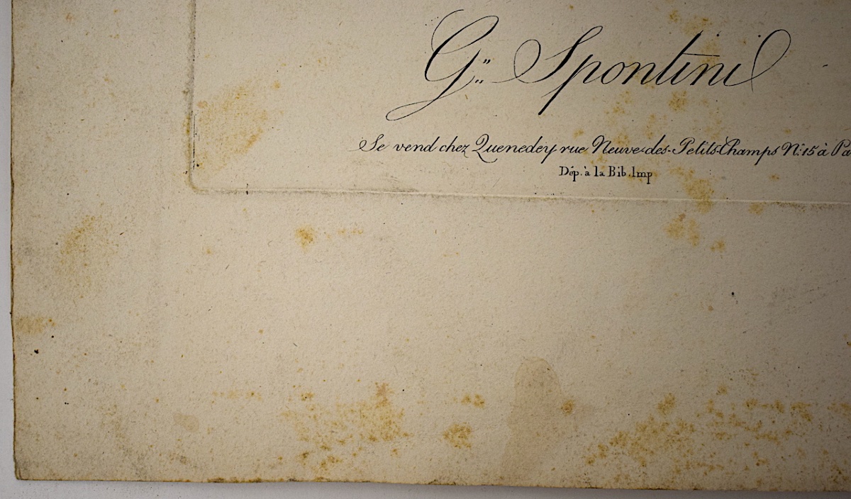 Gravure Physionotrace Gravé Par Quenedey portrait de Spontini compositeur Refm35 -photo-5