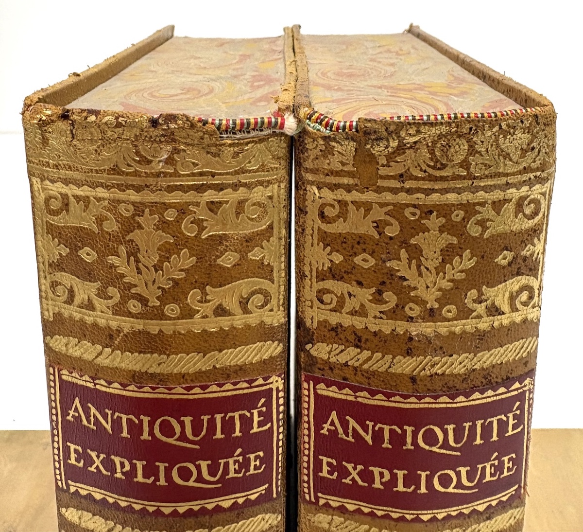 Trompe l'Oeil Bookends Antique Binding Ref1136-photo-3