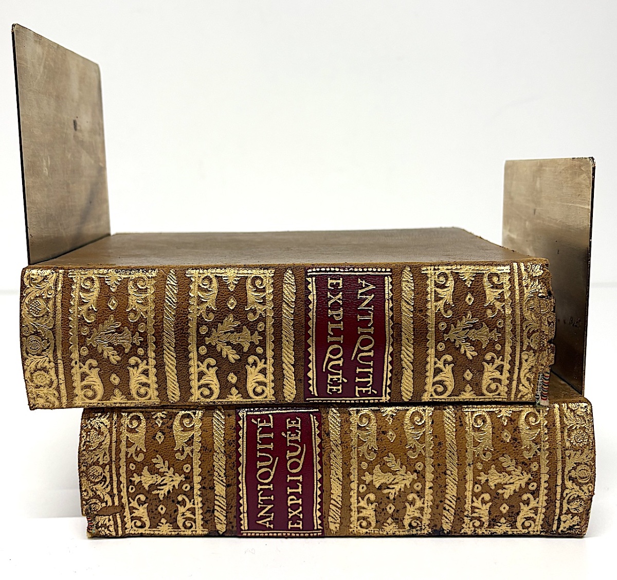 Trompe l'Oeil Bookends Antique Binding Ref1136-photo-1