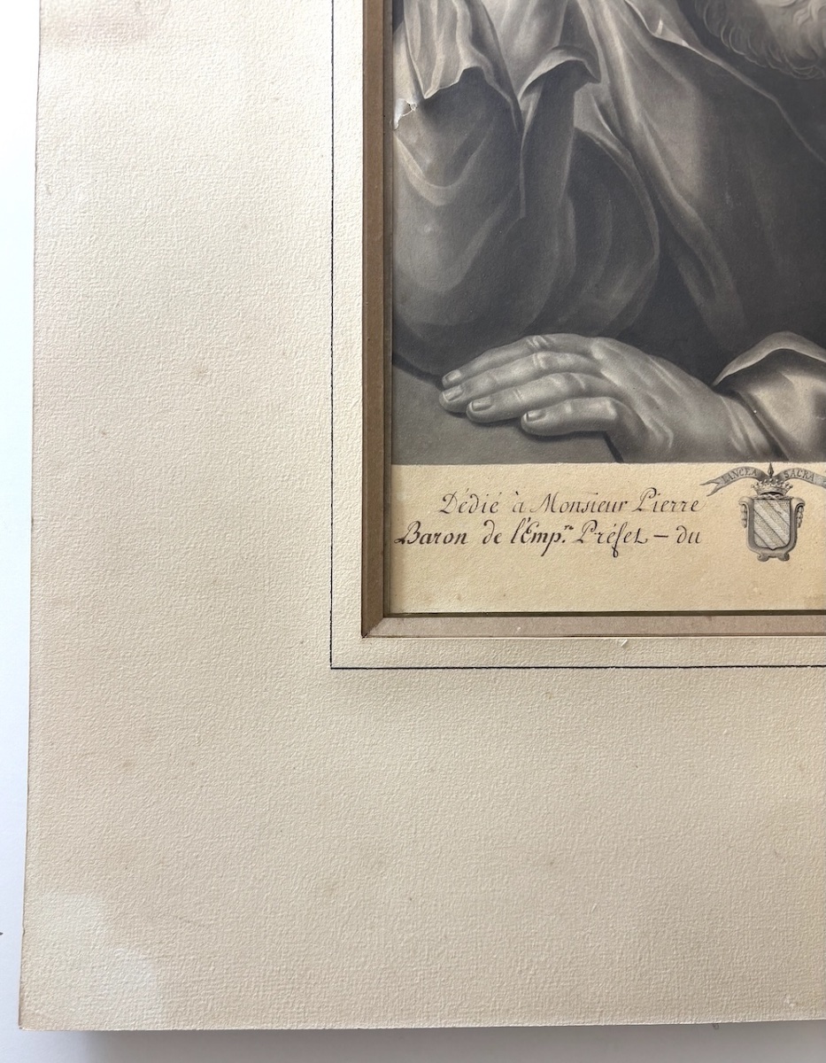Jean-Louis Panisse Dessin lavis de Saint Pierre en larmes en Trompe l'oeil refm37-photo-3