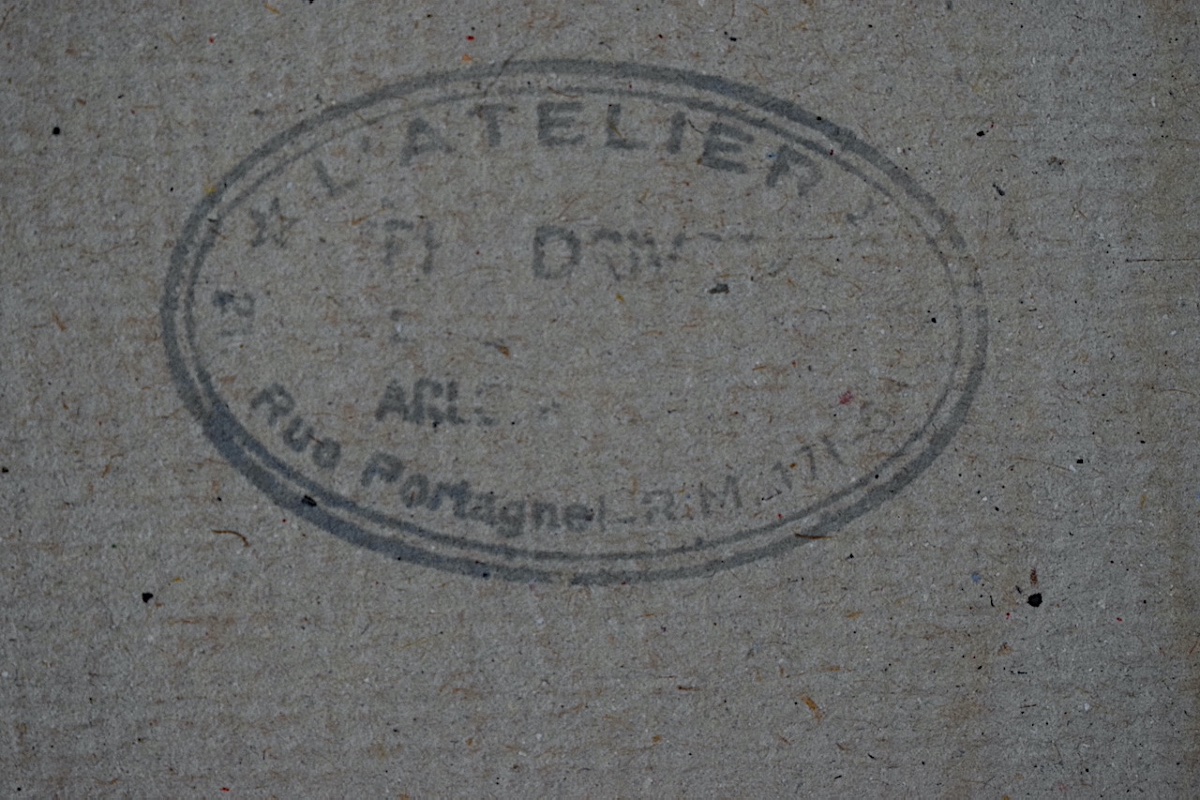 Sepia Ink Wash Signed Waller Lively Provencal Street Arles Avignon Provence Early XXth Rt1462-photo-1