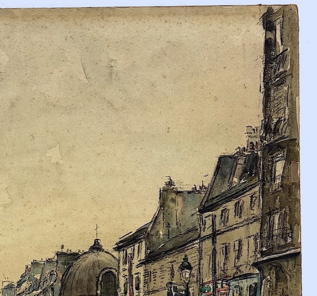 Lily Parizot Watercolor Animated View Rue Du Faubourg Saint Martin In Paris In 1927 Refm42-photo-2
