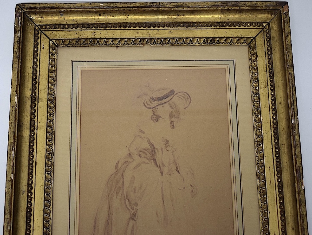 Attributed To Jean Frédéric Schall Elegant Wash Drawing 18th Century Rfm43-photo-2
