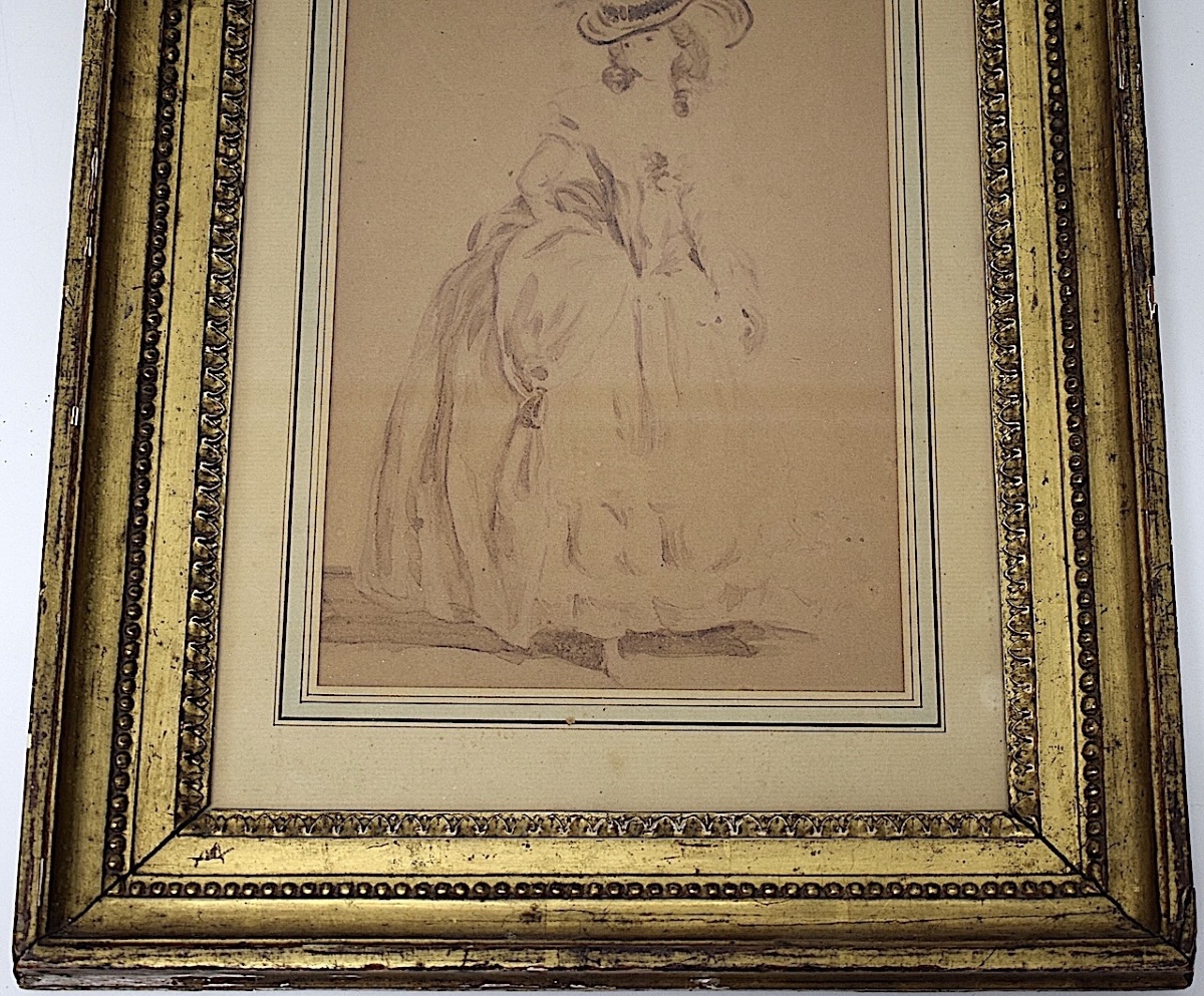 Attributed To Jean Frédéric Schall Elegant Wash Drawing 18th Century Rfm43-photo-3