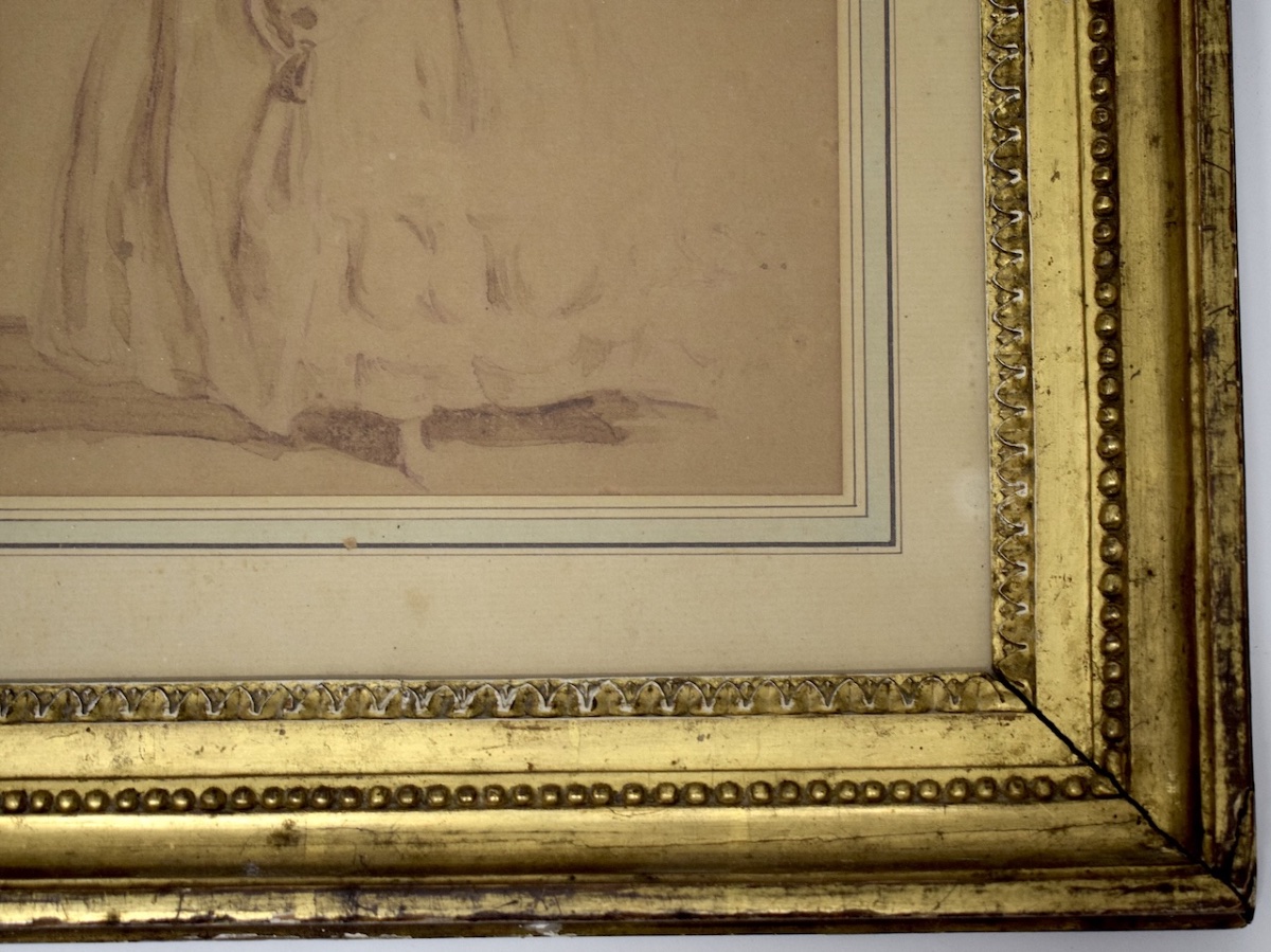 Attributed To Jean Frédéric Schall Elegant Wash Drawing 18th Century Rfm43-photo-4