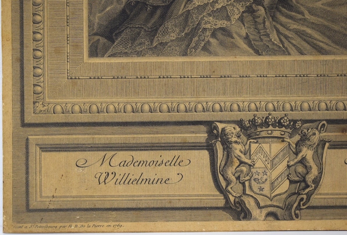 Gravure d’après Nicolas Benjamin Delapierre portrait de Sophie de La Font 1769 refm43-photo-3