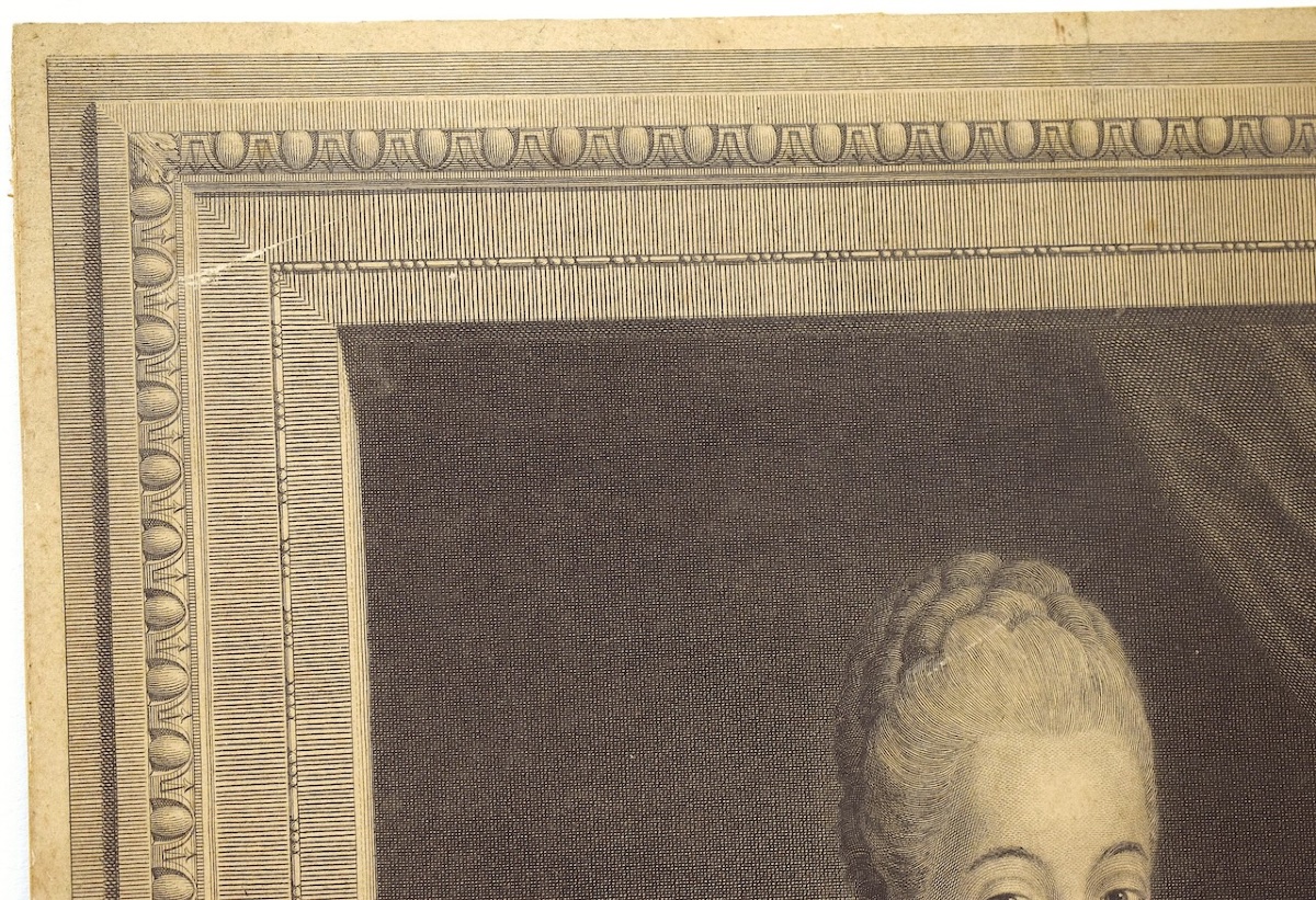 Gravure d’après Nicolas Benjamin Delapierre portrait de Sophie de La Font 1769 refm43-photo-2