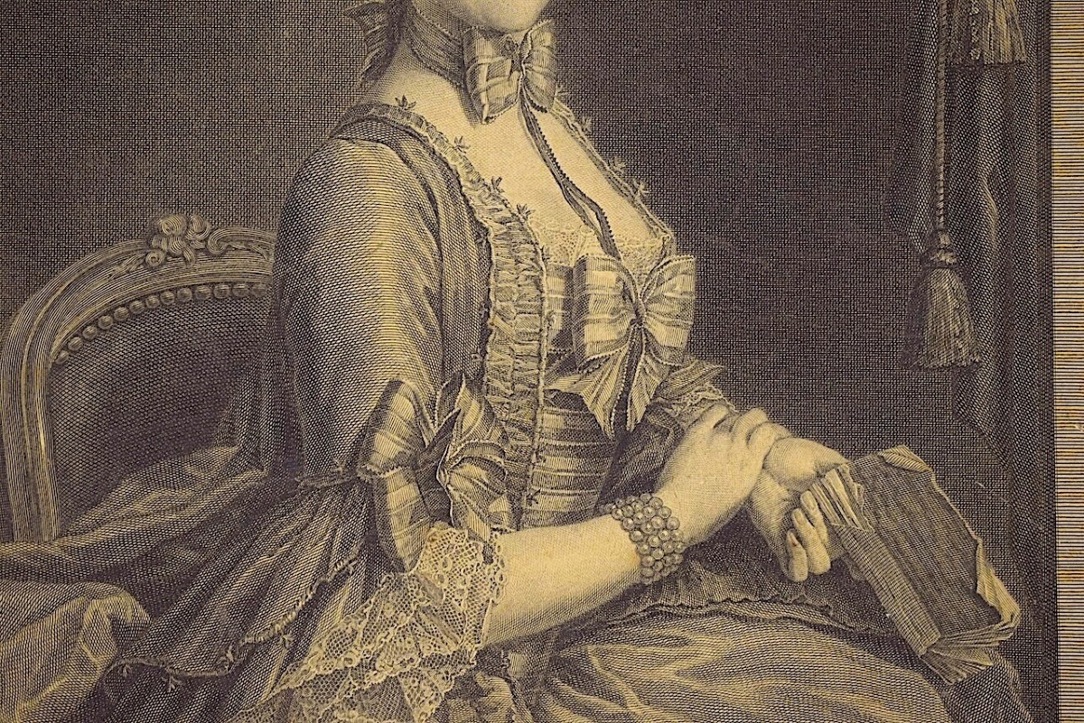 Gravure d’après Nicolas Benjamin Delapierre portrait de Sophie de La Font 1769 refm43-photo-6