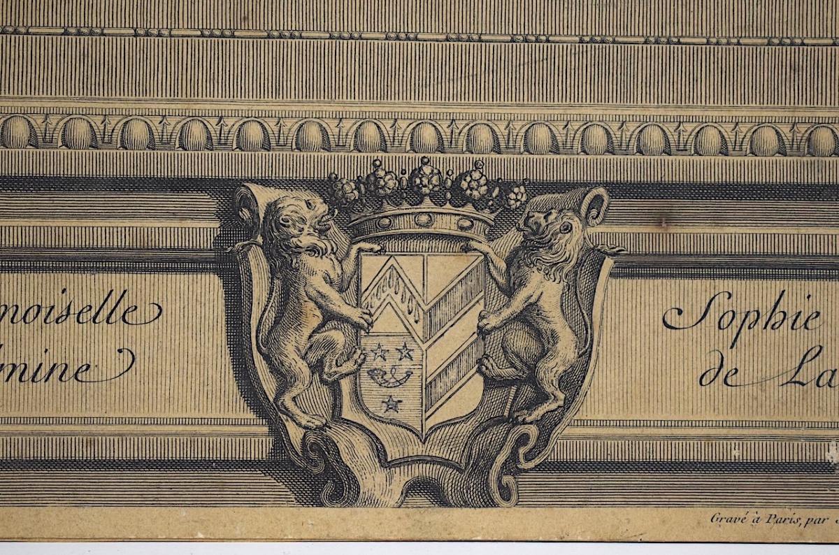 Gravure d’après Nicolas Benjamin Delapierre portrait de Sophie de La Font 1769 refm43-photo-7