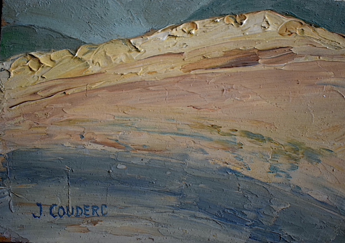 Mountain Landscape Signed J Couderc 20th Century Rt1463-photo-4